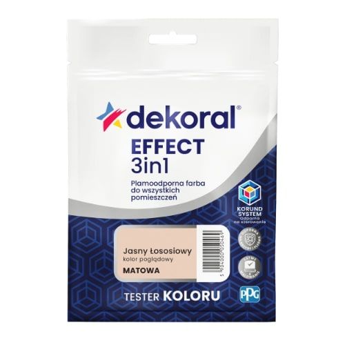 Farba Lateksowa Plamoodporna Effect 3in1 0.04L Jasny Łososiowy Tester Dekoral Farba Lateksowa Plamoodporna Effect 3in1 0.04L Jasny Łososiowy Tester Dekoral