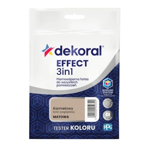 DEKORAL_Effect_3in1_testery_Karmelowy Farba Lateksowa Plamoodporna Effect 3in1 0.04L Miedziany Brąz Tester Dekoral