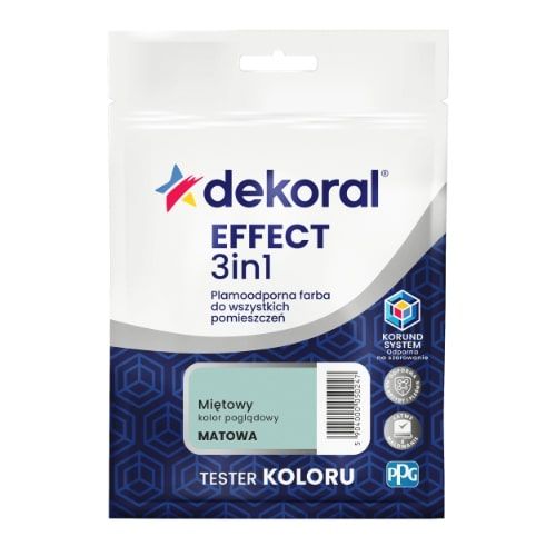 Farba Lateksowa Plamoodporna Effect 3in1 0.04L Miętowy Tester Dekoral