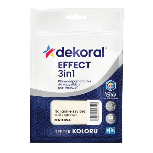 Farba Lateksowa Plamoodporna Effect 3in1 0.04L Najjaśniejszy Beż Tester Dekoral Farba Lateksowa Plamoodporna Effect 3in1 0.04L Najjaśniejszy Beż Tester Dekoral