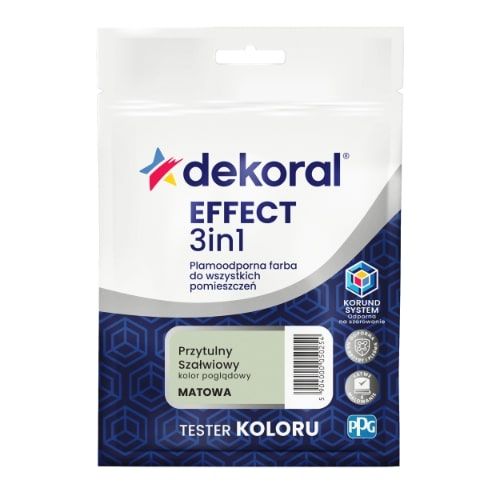 Farba Lateksowa Plamoodporna Effect 3in1 0.04L Przytulny Szałwiowy Tester Dekoral Farba Lateksowa Plamoodporna Effect 3in1 0.04L Przytulny Szałwiowy Tester Dekoral