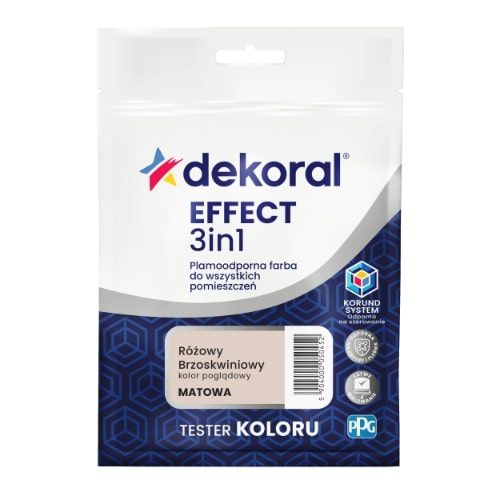 Farba Lateksowa Plamoodporna Effect 3in1 0.04L Różowy Brzoskwiniowy Tester Dekoral Farba Lateksowa Plamoodporna Effect 3in1 0.04L Różowy Brzoskwiniowy Tester Dekoral