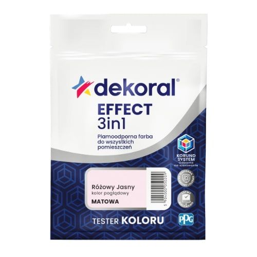 Farba Lateksowa Plamoodporna Effect 3in1 0.04L Różowy Jasny Tester Dekoral Farba Lateksowa Plamoodporna Effect 3in1 0.04L Różowy Jasny Tester Dekoral
