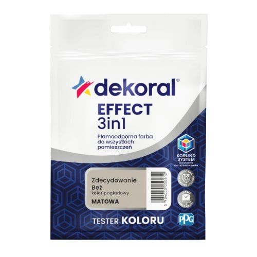 Farba Lateksowa Plamoodporna Effect 3in1 0.04L Zdecydowanie Beż Tester Dekoral Farba Lateksowa Plamoodporna Effect 3in1 0.04L Zdecydowanie Beż Tester Dekoral