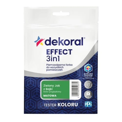 Farba Lateksowa Plamoodporna Effect 3in1 0.04L Zielony Jak Z Bajki Tester Dekoral Farba Lateksowa Plamoodporna Effect 3in1 0.04L Zielony Jak Z Bajki Tester Dekoral