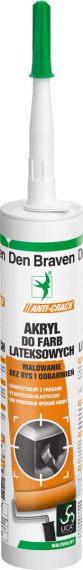 Akryl Do Farb Lateksowych Anti Crack Biały 280 ml Bostik