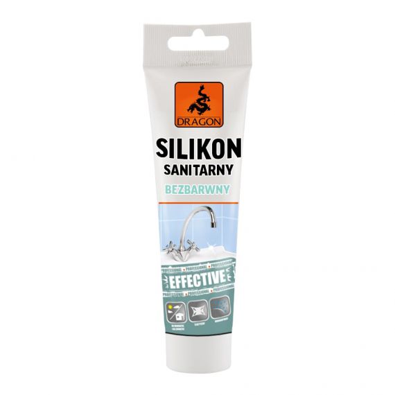 Silikon Sanitarny Bezbarwny 100 ml Dragon