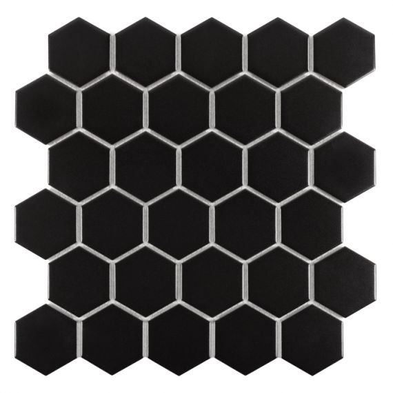 Mozaika Hexagon Black 51 23x38 Dunin