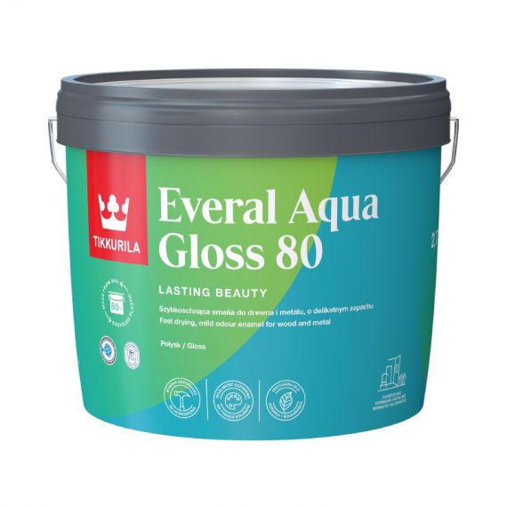 Emalia Akrylowa Everal Aqua Gloss 2,7L Baza-C Tikkurila