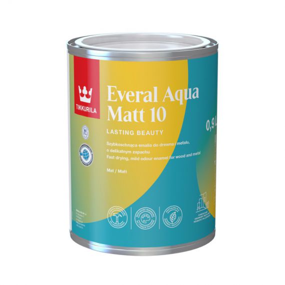 Emalia Akrylowa Everal Aqua Matt 10 0,9L Baza-A Tikkurila
