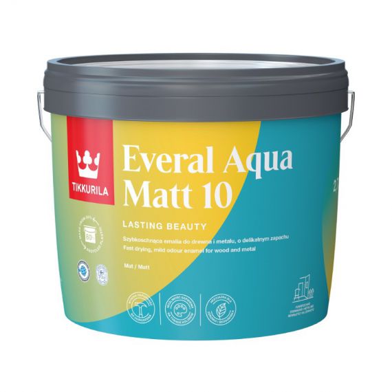 Emalia Akrylowa Everal Aqua Matt 10 2,7L Baza-A Tikkurila