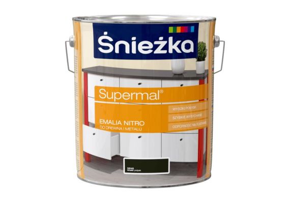 Emalia Supermal Nitro Khaki Połysk 10L Śnieżka