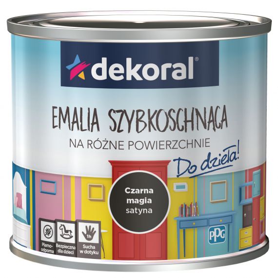 Emalia Szybkoschnąca Do Dzieła Czarna Magia Satyna 0,5L Dekoral