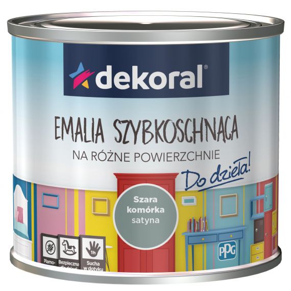 Emalia Szybkoschnąca Do Dzieła Szara Komórka Satyna 0,5L Dekoral