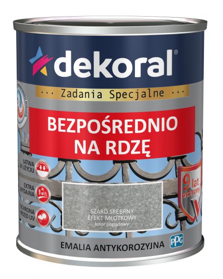 Emalia Antykorozyjna Szaro-srebrna Młotkowy 0,65L Dekoral