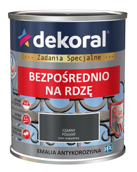 Emalia Antykorozyjna Czarny Półmat 0,65L Dekoral