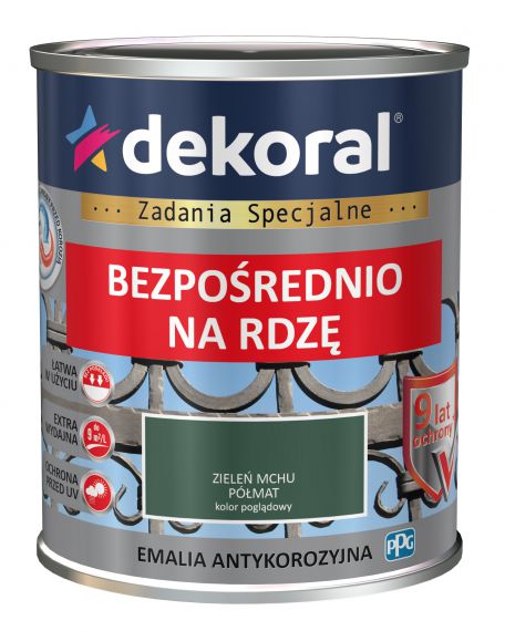 Emalia Antykorozyjna Zieleń Mchu Półmat 0,65L Dekoral