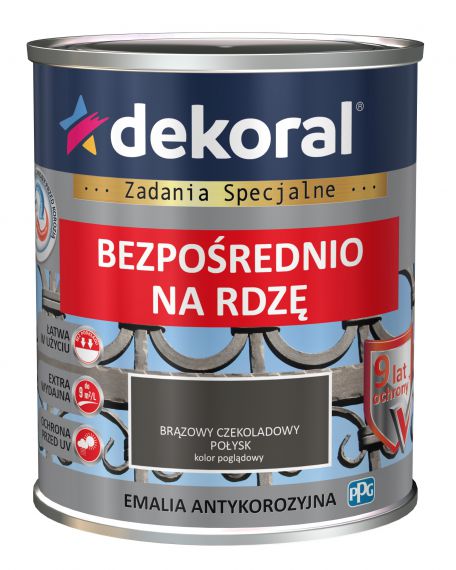 Emalia Antykorozyjna Brąz Czekoladowy Poł, 0,65L Dekoral
