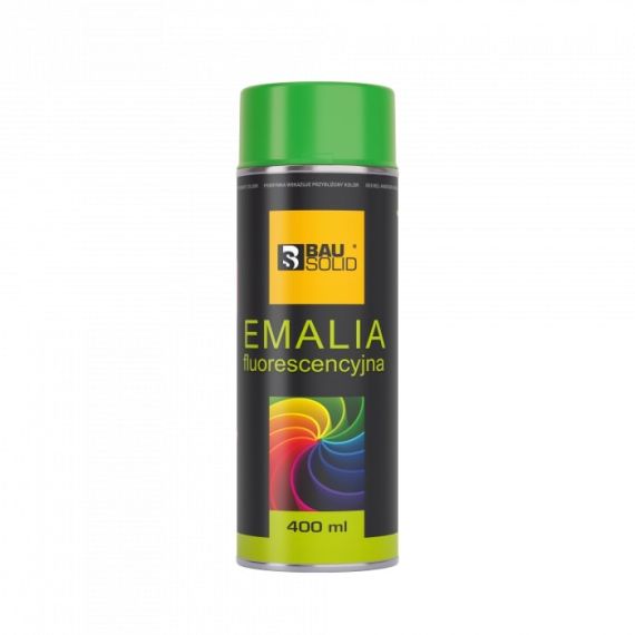 Spray Emalia Fluorescencyjna RAL 9015 Zielony 400ml Bausolid