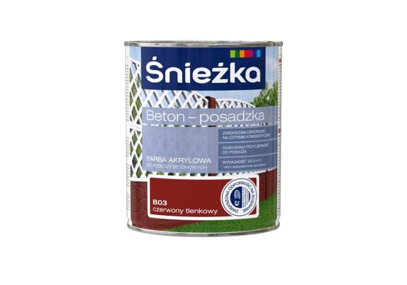 Farba Akrylowa Beton-Posadzka Czerwony Tlenek 0,8L Śnieżka Farba Akrylowa Beton-Posadzka Czerwony Tlenek 0,8L Śnieżka