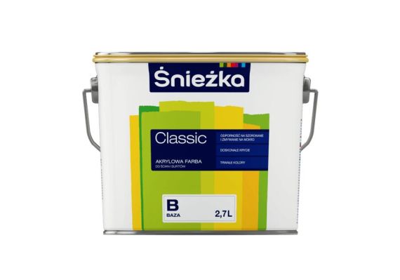 Farba Akrylowa Classic Baza B 2,7L Śnieżka Farba Akrylowa Classic Baza B 2,7L Śnieżka