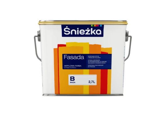 Farba Akrylowa Fasada Baza B 2,7L Śnieżka