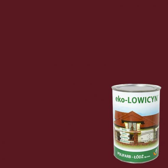 Farba Eko Lowicyn Czerwony Winny 10L RAL 3005 Polifarb Łódź