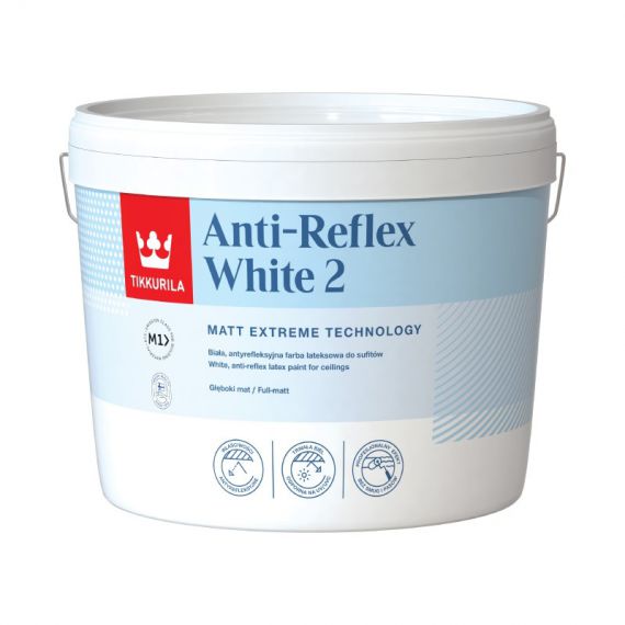 Farba Lateksowa Anti-Reflex White Mat 10L Tikkurila