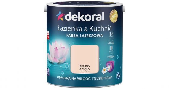Farba Lateksowa Łazienka & Kuchnia Beżowy Z Klasą 2.5L Dekoral