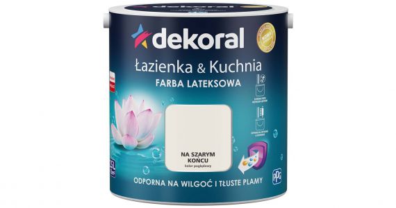 Farba Lateksowa Łazienka & Kuchnia Na Szarym Końcu 2.5L Dekoral