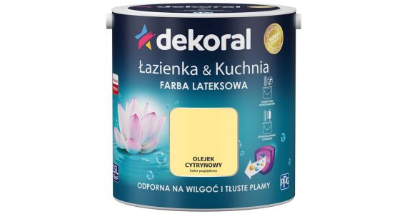 Farba Lateksowa Łazienka & Kuchnia Olejek Cytrynowy 2.5L Dekoral