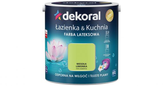 Farba Lateksowa Łazienka & Kuchnia Wesoła Limonka 2.5L Dekoral