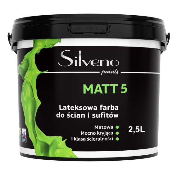 Farba Lateksowa Matt 5 Baza 1 2.5L Silveno