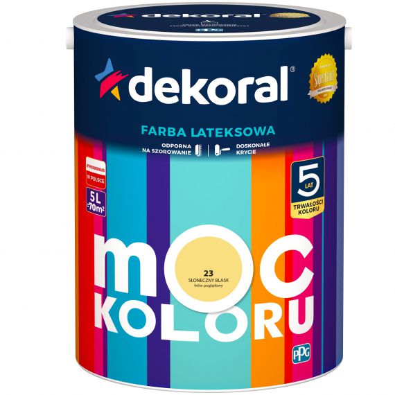 Farba Lateksowa Moc Koloru Słoneczny Blask 5l Dekoral