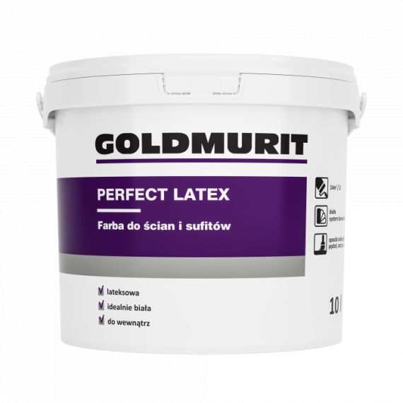 Farba Lateksowa Perfect Latex Biały B1 10L Goldmurit