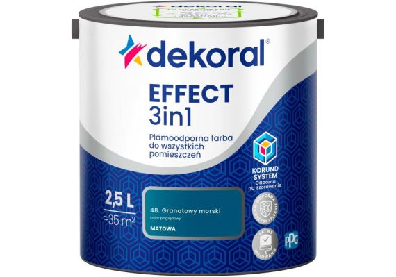 Farba Lateksowa Plamoodporna Effect 3IN1 2.5L Granatowy Morski Dekoral