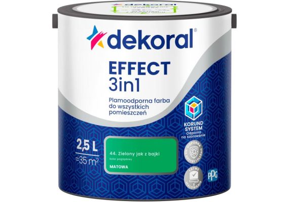 Farba Lateksowa Plamoodporna Effect 3IN1 2.5L Zielony jak z Bajki Dekoral