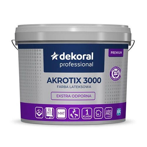 Farba Lateksowa Professional Akrotix 3000 2,59L Baza ZN Dekoral Farba Lateksowa Professional Akrotix 3000 2,59L Baza ZN Dekoral