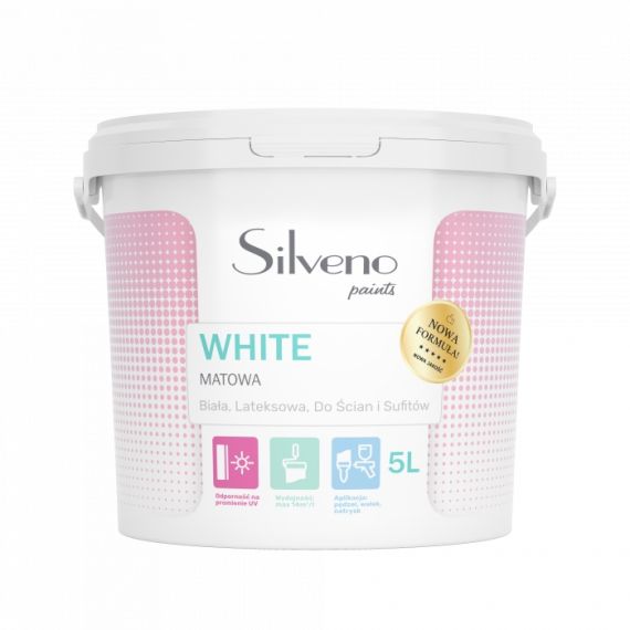 Farba Lateksowa White 5L Silveno