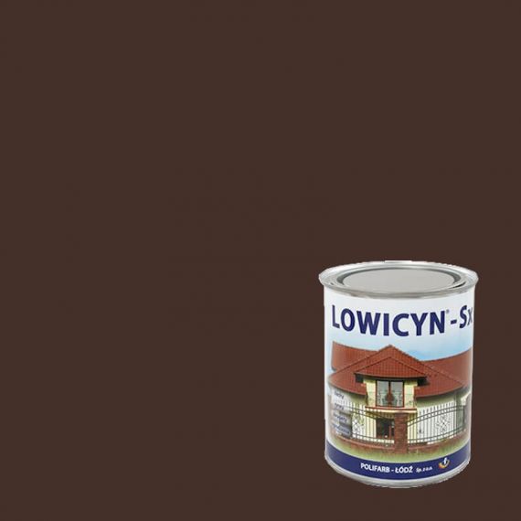 Farba Lowicyn-SX Brąz Czekoladowy RAL8017 0,8L Polifarb Łódź