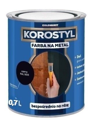 Farba Na Metal Korostyl Czarny Połysk 9005 0,7L Goldmurit Farba Na Metal Korostyl Czarny Połysk 9005 0,7L Goldmurit