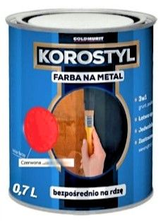 Farba Na Metal 3W1 Korostyl Czerwony Tlen RAL 8012 0,7 L Goldmurit