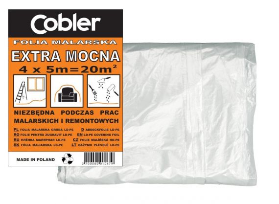 Folia Malarska Extra Mocna 4x5m=20m2 Cobler