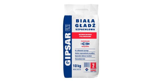 Gładź Szpachlowa Gipsar 10Kg Biała Atlas