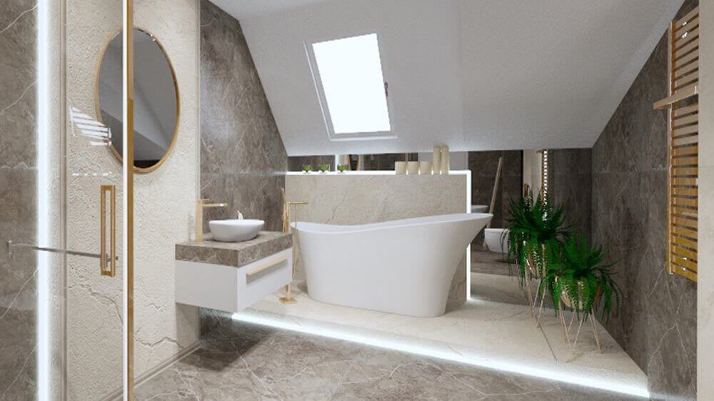 wizualizacja łazienki 3d