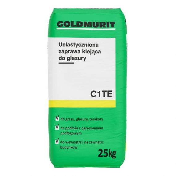 Uelastyczniona Zaprawa Klejąca Do Glazury C1TE 25kg Goldmurit Uelastyczniona Zaprawa Klejąca Do Glazury C1TE 25kg Goldmurit
