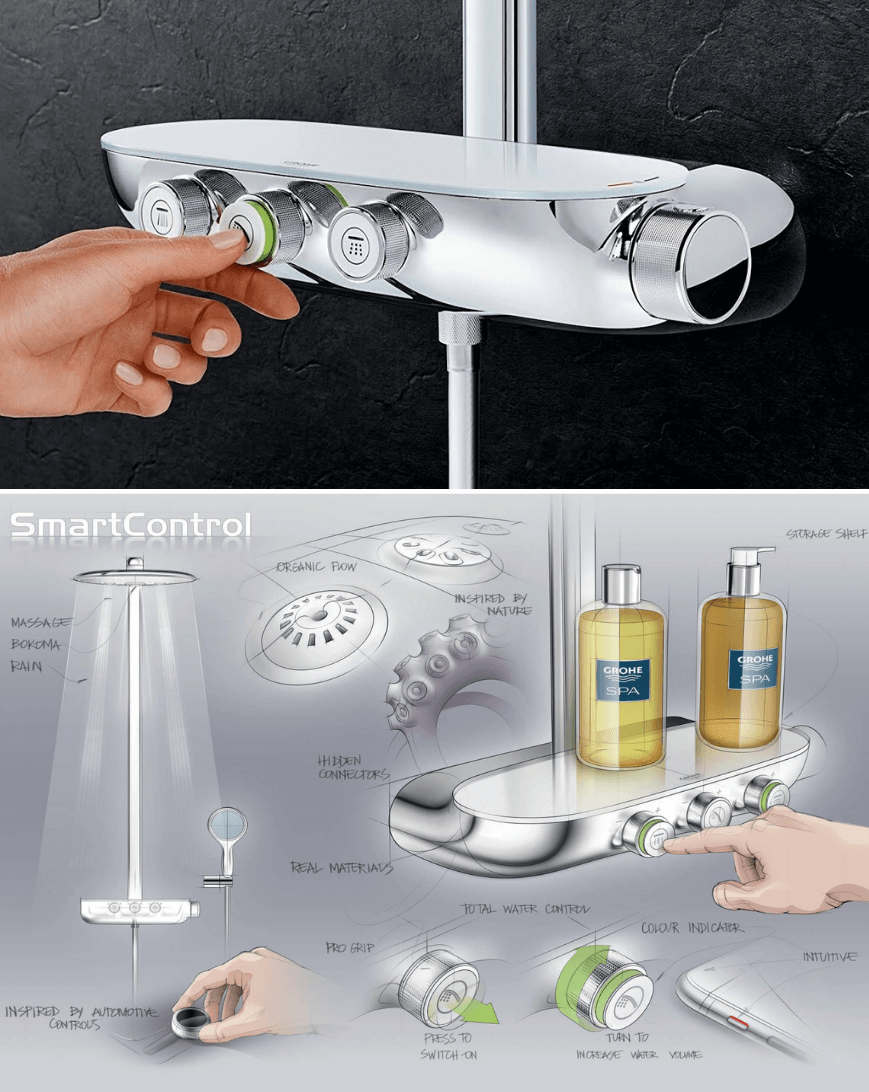 Grohe SmartControl. Bateria prysznicowa GROHE. Baterie prysznicowe HOFF. Artykuł-Armatura przyszłości. Armatura łazienkowa HOFF.