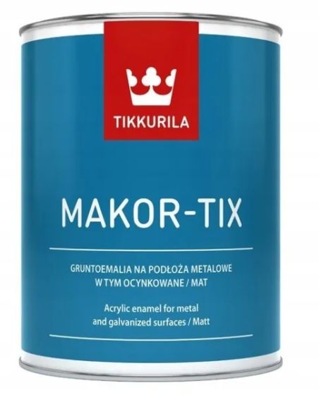 Gruntoemalia Akrylowa Makor-Tix Czerwony Tlenkowy 1L Tikkurila