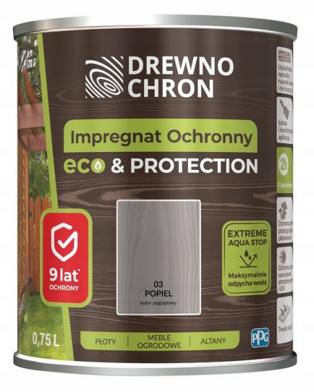 Impregnat Ochronny Eco&Protection Popiel 0.75L Drewnochron