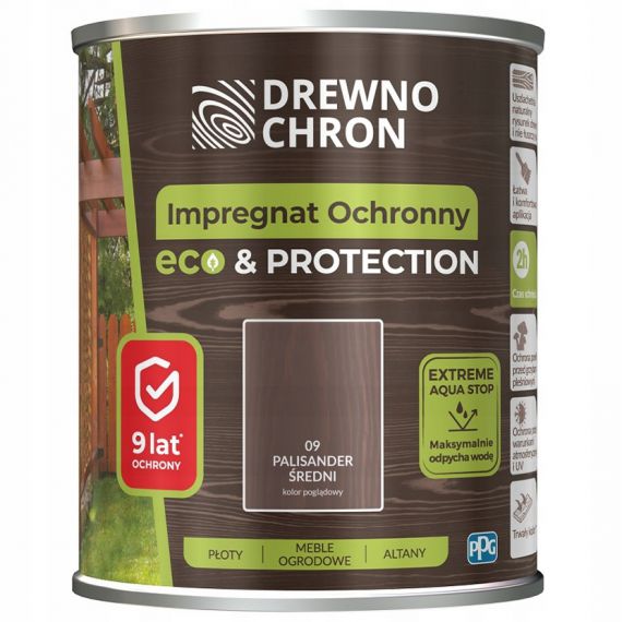 Impregnat Ochronny Eco&Protection Palisander Średni 4.5L Drewnochron